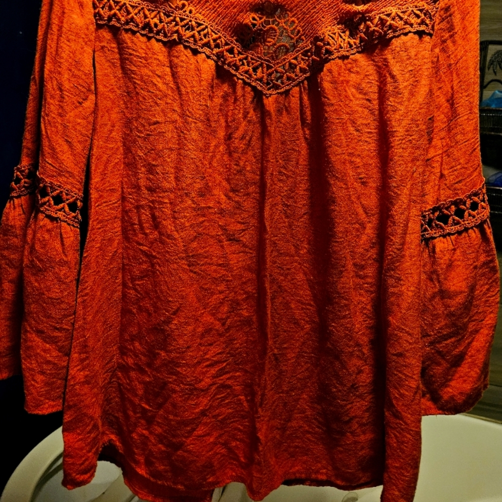 Womens est 1946 large bohemian bell sleeved top
